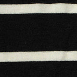 Black Horizontal-Stripe Jersey Knit, Poly-Viscose — texture