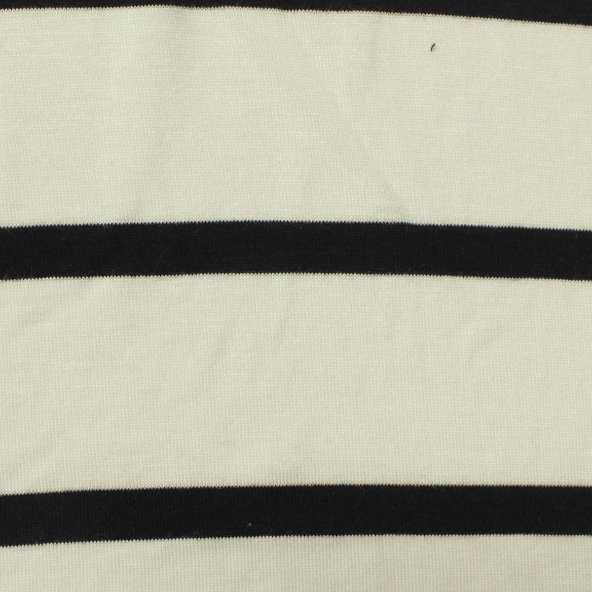 Black Horizontal-Stripe Jersey Knit, Viscose, 165 gsm