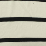 Black Horizontal-Stripe Jersey Knit, Viscose