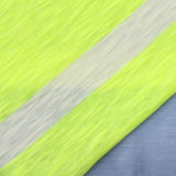 Neon Yellow-Green Marled-Stripe Jersey Knit