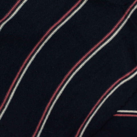 White Stripes Jersey Knit, Viscose, 175 gsm