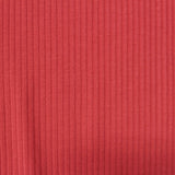 Polyester Stretch Rib Knit Fabric, 195 gsm, 150 cm — Red