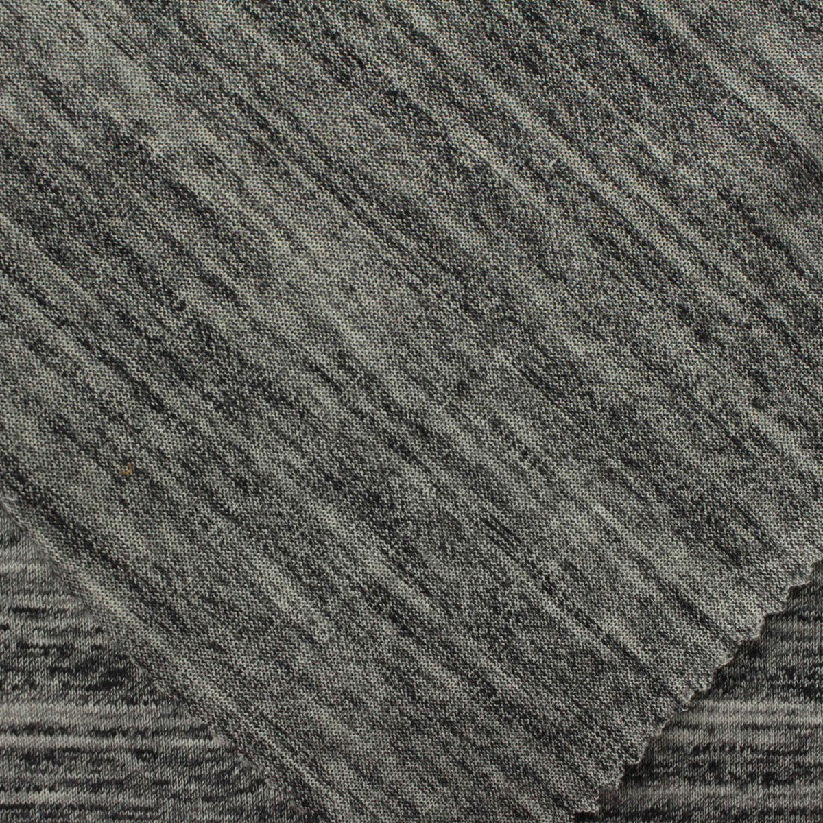 Light Grey Heathered-Marl Jersey Knit, Poly-Cotton, 130 gsm