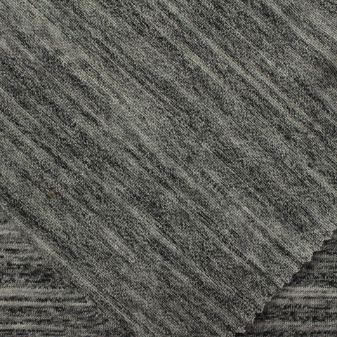 Light Grey Heathered-Marl Jersey Knit, Poly-Cotton, 130 gsm
