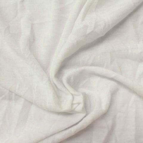 100% Polyester Plissé Fabric, 130 gsm, 150 cm — White