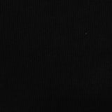 Viscose Polyester Stretch Rib Knit Fabric, 200 gsm, 175 cm — Black