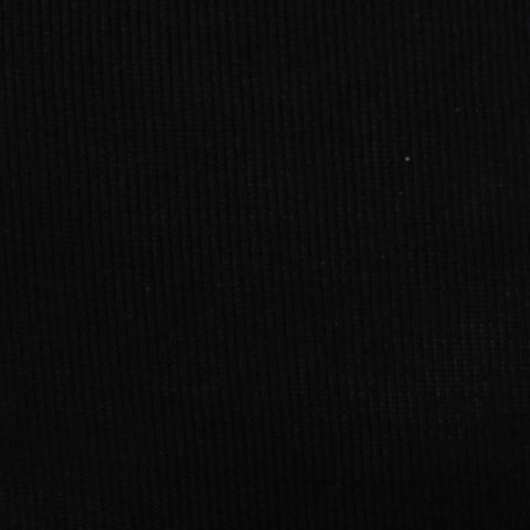 Viscose Polyester Stretch Rib Knit Fabric, 200 gsm, 175 cm — Black