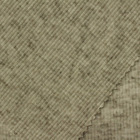 Light Beige Marl Rib Knit, Polyester, 120 gsm