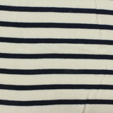 Navy Horizontal-Stripe Jersey Knit, Viscose
