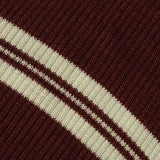 Maroon Stripes Rib Knit, Viscose — texture