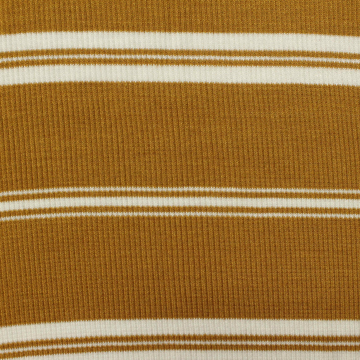 Striped Viscose Stretch Rib Knit Fabric, 180 gsm, 180 cm — Khaki