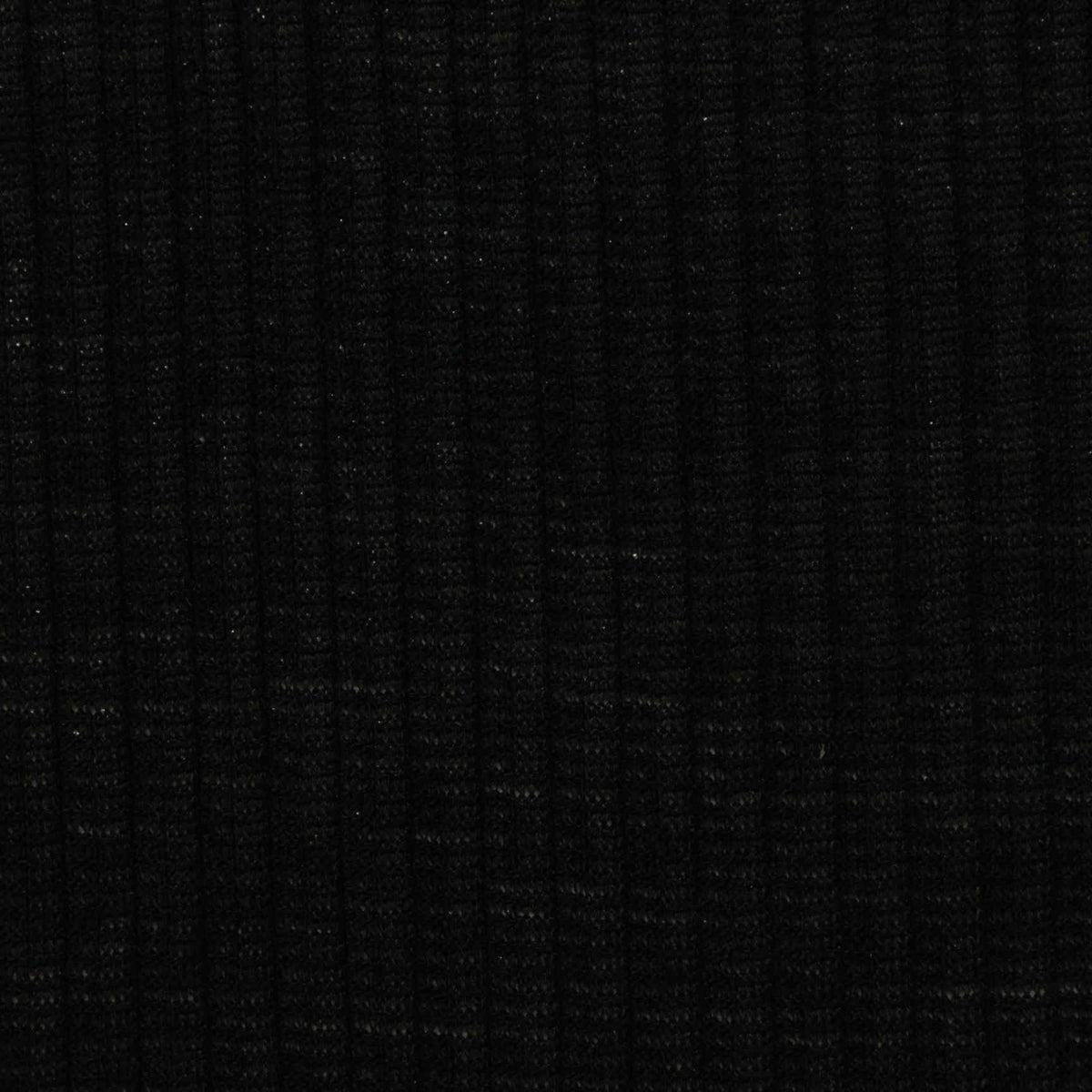 100% Polyester Rib Knit Fabric, 110 gsm, 105 cm — Black