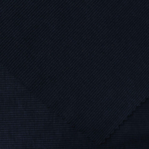 Polyester Cotton Stretch Rib Knit Fabric, 135 gsm, 110 cm — Navy