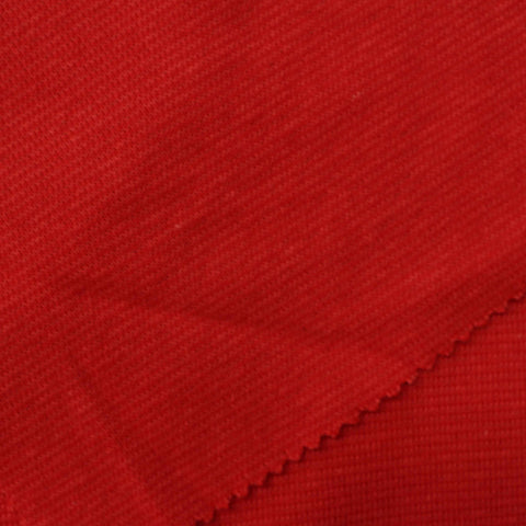 Cotton Polyester Rib Knit Fabric, 213 gsm, 180 cm — Red