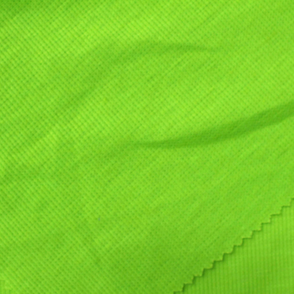 Bright Lime Rib Knit, Poly-Cotton