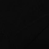 Polyester Cotton Stretch Rib Knit Fabric, 146 gsm, 110 cm — Black