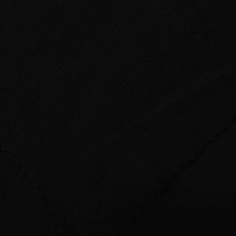 Polyester Cotton Stretch Rib Knit Fabric, 146 gsm, 110 cm — Black
