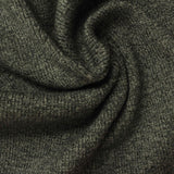 Dark Grey Heathered-Marl Rib Knit, Poly-Cotton