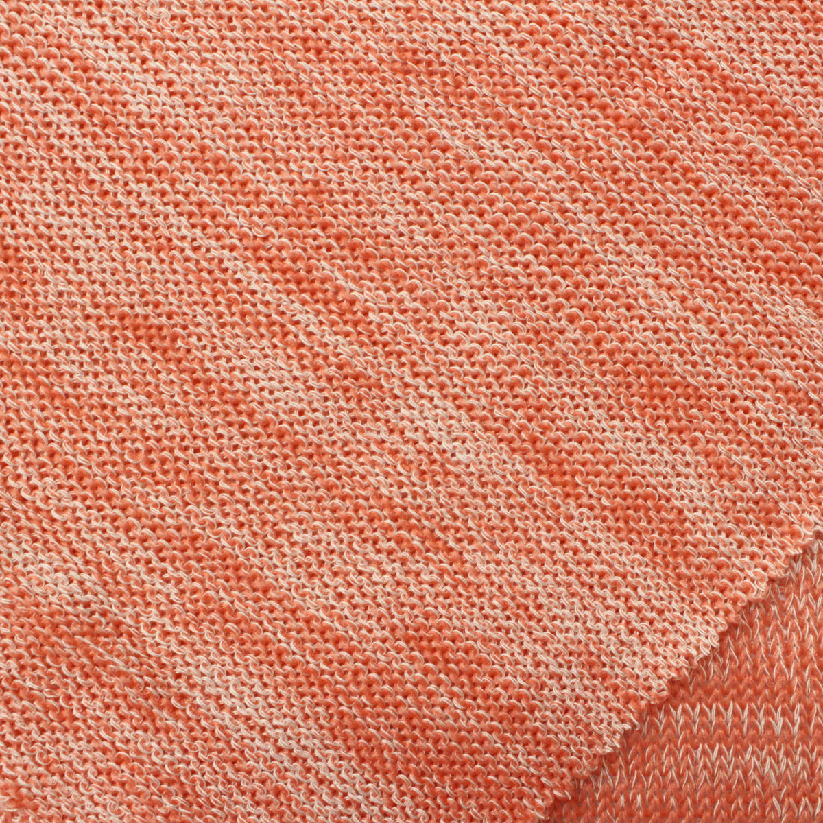 Orange Marl Chunky Knit, Viscose-Poly, 142 gsm