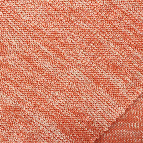 Orange Marl Chunky Knit, Viscose-Poly, 142 gsm