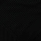 Jacquard Viscose Stretch Rib Knit Fabric, 170 gsm, 160 cm — Black