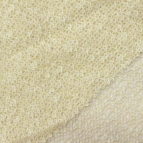 Slub Cotton Polyester Chunky Knit Fabric, 110 gsm, 155 cm — Yellow