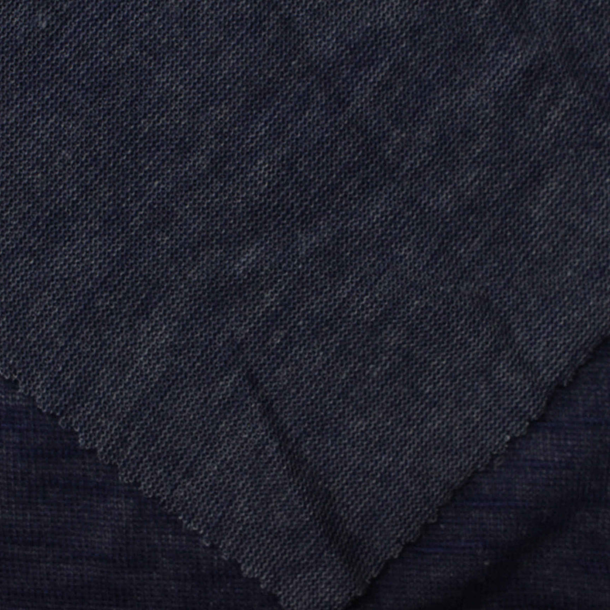 Dark Blue Marl Chunky Knit, Viscose-Poly, 138 gsm