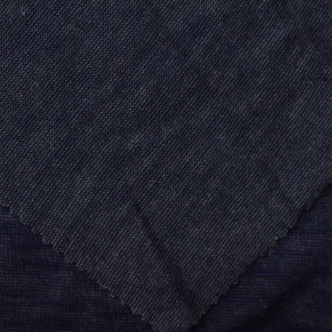 Dark Blue Marl Chunky Knit, Viscose-Poly, 138 gsm