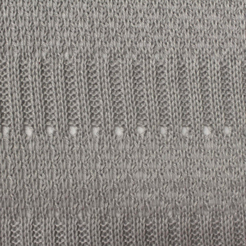 Grey Eyelet Chunky Knit, Polyester