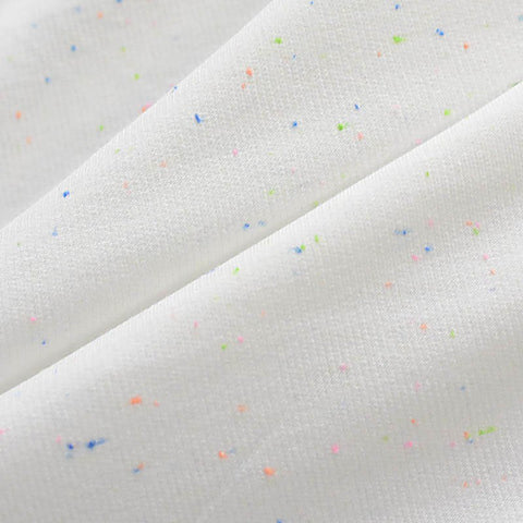 White Flecks French Terry, Poly-Viscose