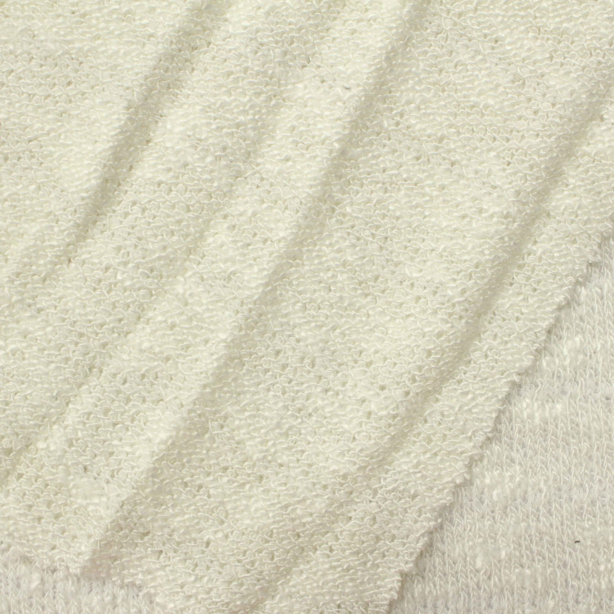 Slub Viscose Stretch Chunky Knit Fabric, 256 gsm, 150 cm — Beige