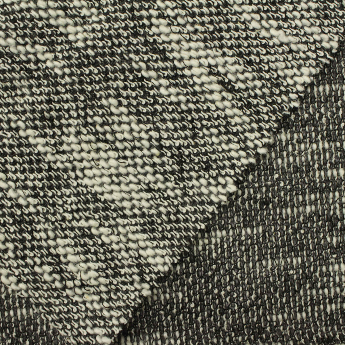 Black Geometric-Chevron Jacquard, Polyester, 180 gsm