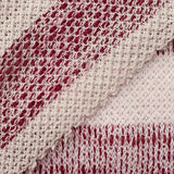 Red Diagonal-Stripe Chunky Knit, Polyester — texture
