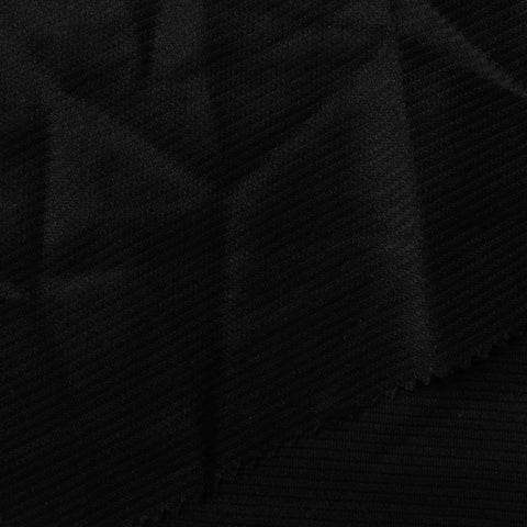 100% Polyester Milk Silk Knit Fabric, 212 gsm, 160 cm — Black