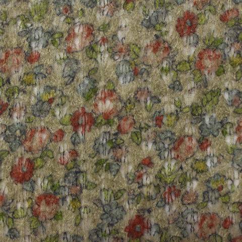 Red Fine-Floral Knit, Acrylic