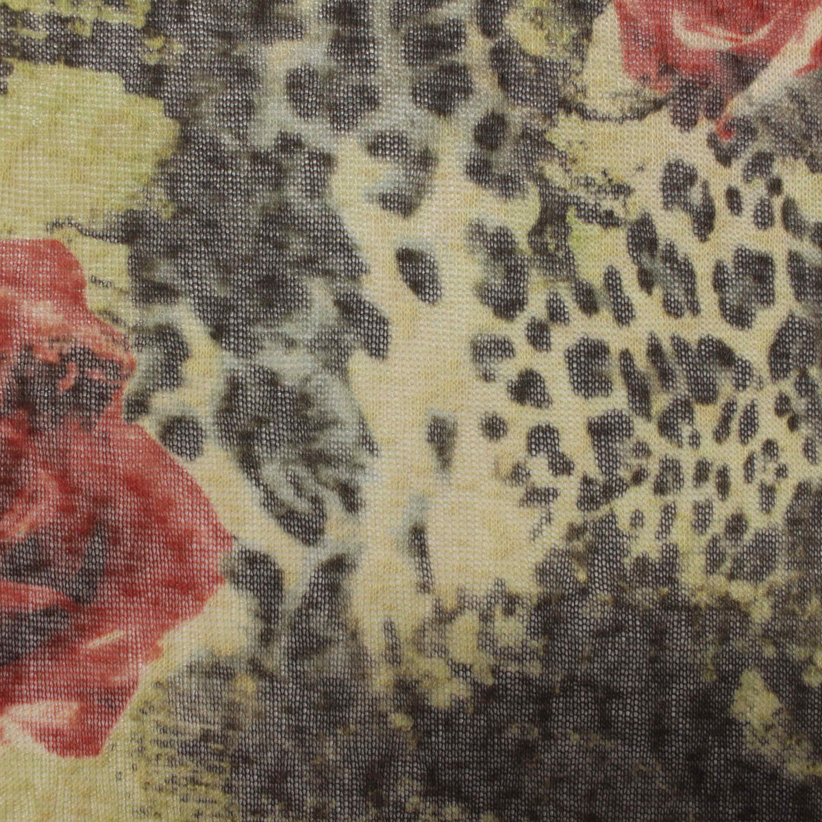 Red Leopard Knit, Polyester