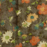 Orange Floral Knit, Polyester — texture