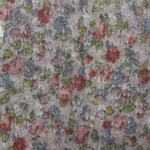Red Flowers Knit, Acrylic