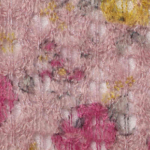 Pink Floral Knit, Acrylic, 95 gsm