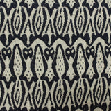 Navy Abstract Jacquard, Poly-Viscose