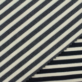 Navy Stripe Ponte Knit, Poly-Viscose