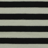 Black Horizontal-Stripe Knit, Poly-Viscose