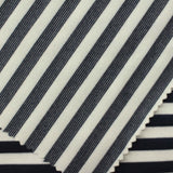 Navy Stripes Ponte Knit, Poly-Viscose