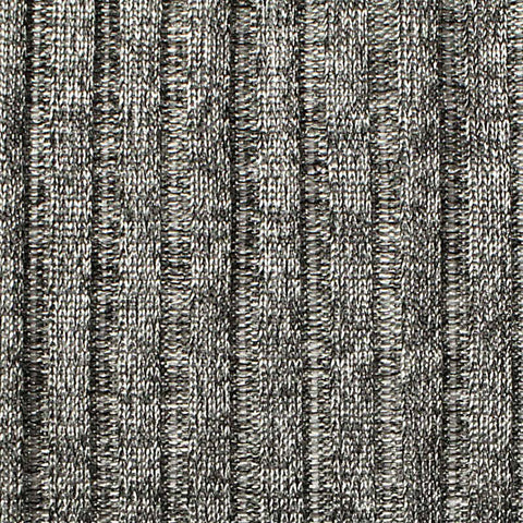 Light Grey Marl Rib Knit, Polyester, 170 gsm