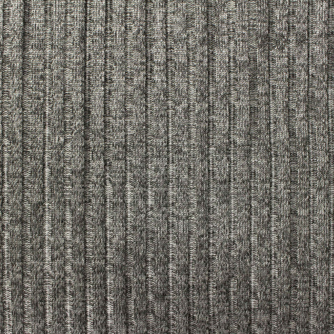 Light Grey Marl Rib Knit, Polyester, 170 gsm