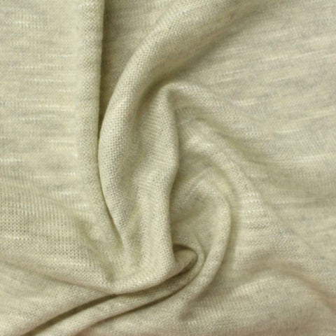 Light Beige Marl Chunky Knit, Viscose-Poly, 215 gsm