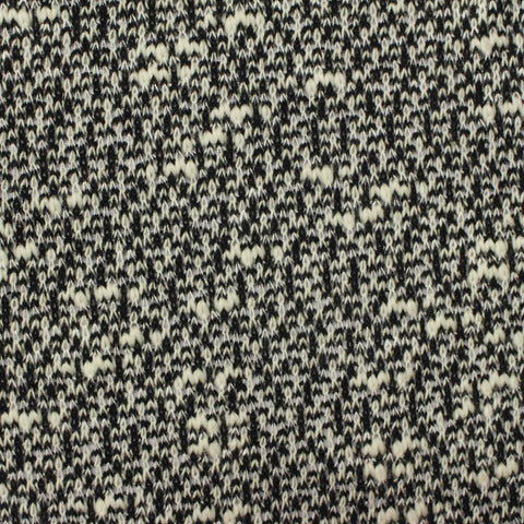 Black Marl Chunky Knit, Cotton-Poly, 207 gsm