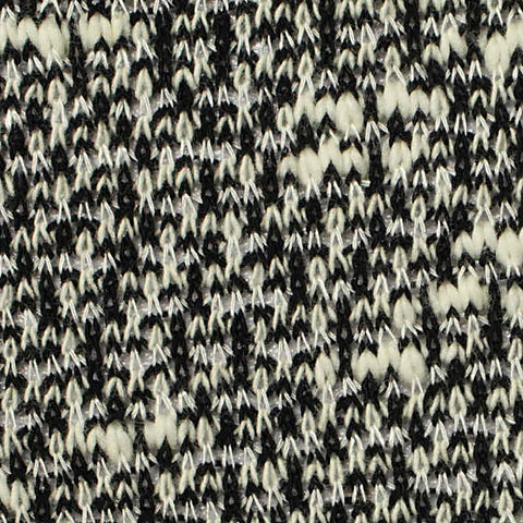 Black Marl Chunky Knit, Cotton-Poly, 207 gsm