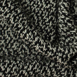 Black Marl Chunky Knit, Poly-Viscose — texture