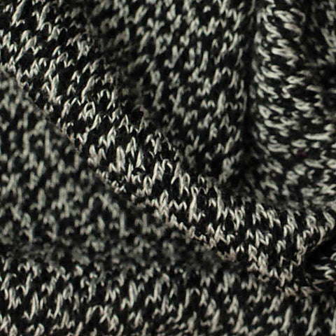 Black Marl Chunky Knit, Poly-Viscose, 208 gsm